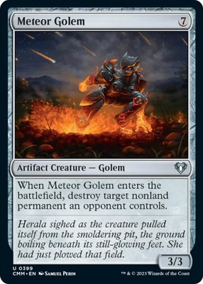 MTG Meteor Golem [Commander Masters] Foil Near Mint Magic