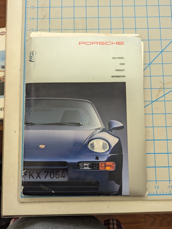 1992 PORSCHE Model Year product info Press Kit Photos 968, 928, 911 carrera