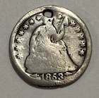 1853 Arrows - Seated Liberty Half Dime - Exact Coin Imaged #SL103