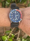 Original Seiko 7002-700J Pepsi Scuba  Divers Auto Watch Running Great Jan 1994