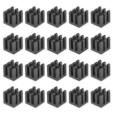 10x10x10mm Aluminum Heatsink Electronic Radiator for MOS IC Chip Black 20 Pcs