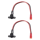 2 Pcs Scooter Battery Charger Connector Socket, 3-Pin 2 Wire Charging Port