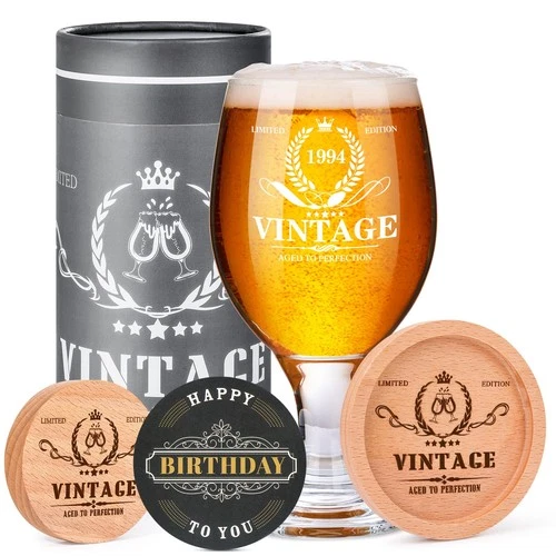 AYGE 30th Birthday Gifts for Boys| Beer Gifts for Him | 1994 Custom Beer Glasses