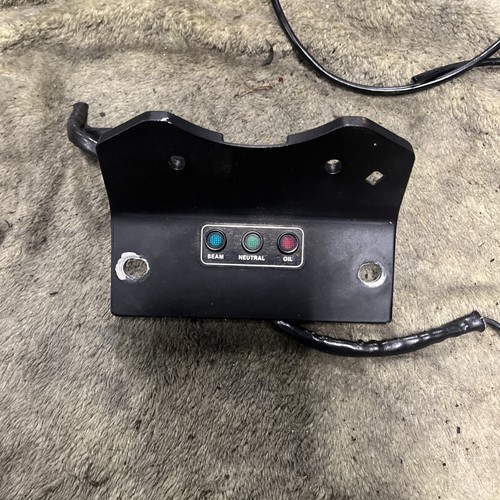 Harley FXR Indicator Light And Bracket Fxrt Fxrp Beam Neutral Oil OEM