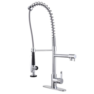 #ad Commercial Kitchen Faucet Deck Mount with Pre Rinse Sprayer 28quot; Height Solid... $235.21