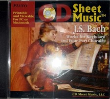 CD Sheet Music "J.S. Bach" Works for Keyboard Four Part Chorales CD CD3