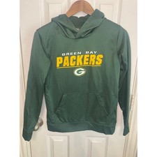 NFL Team Apparel Green Bay Packers Sweatshirt Boys Large 14 16 Youth Hoodie