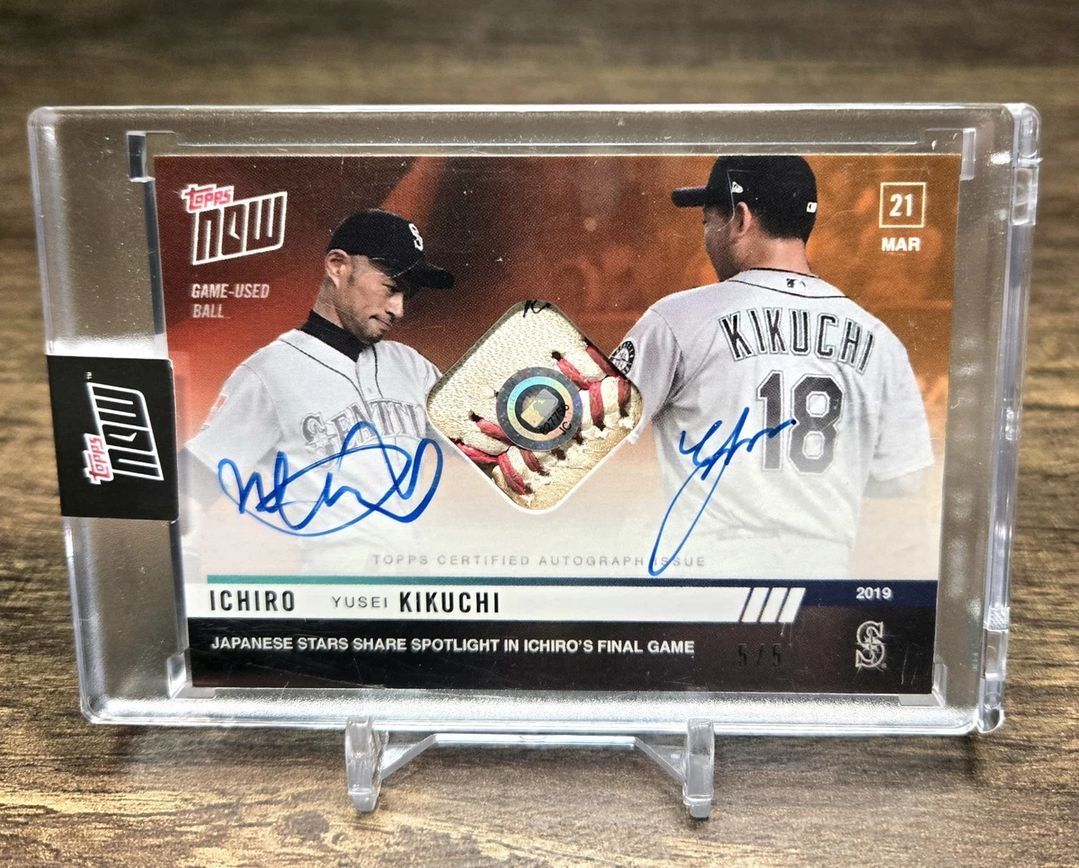 Topps Ichiro Suzuki Autographed Baseball Sports Trading Cards