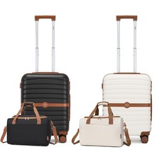 KONO 2PCS Set Hard Shell ABS Suitcase 20Inch Hand Cabin Luggage & Travel Bag