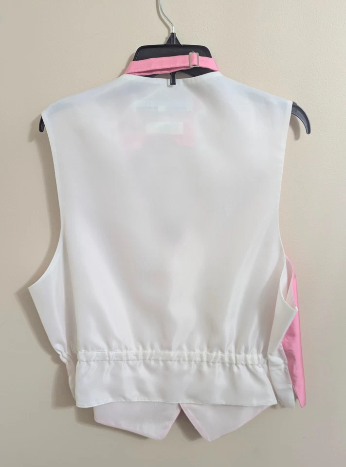 Men's Pink Formal Tuxedo Vest, Bowtie, & Hankie - Image 2 of 2