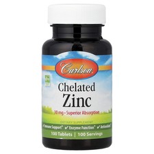 Chelated Zinc, 30 mg, 100 Tablets
