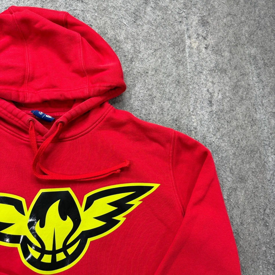 Atlanta Hawks Nike Hoodie Men L Red Pullover Hooded Sweater Sweatshirt Fleece - Image 4 of 4