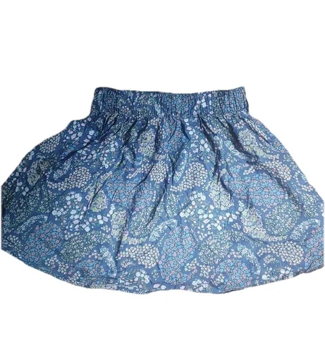 H&M Women's Floral Skirt paper bag skirt light blue with floral design 