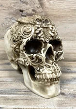 Skull Aztec Design, Resin Decor 6.5" x 6"