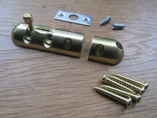 Pack of 2 SMALL BRASS CAPSULE door bolt Slide bolt Bathroom Toilet Shed Door
