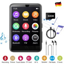 Support 64GB Bluetooth MP3 Player HiFi Bass Musik Spieler HD mit FM Radio E Book
