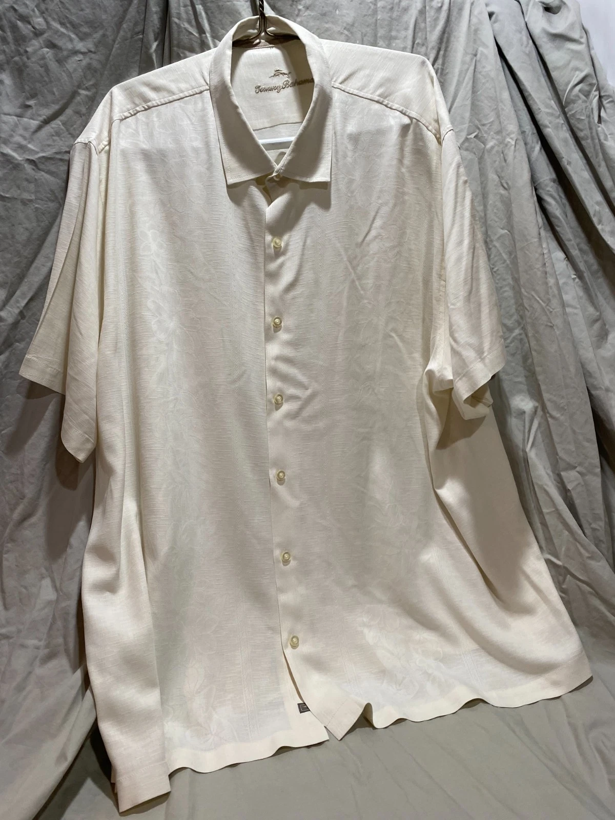 Tommy Bahama 100% Silk Short-Sleeve Shirt 3X Hibiscus Pattern