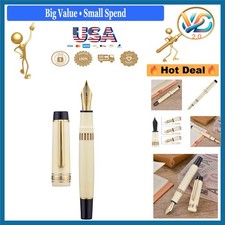 Yongsheng Junlai 930 Acrylic Fountain Pen Ivory White Broad Nib Piston System