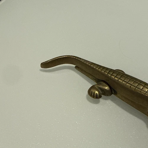 Brass Crocodile Nutcracker Vintage Fast Post Nut Cracker Opener - Picture 4 of 8
