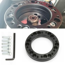 12 mm Aluminum Steering Wheel Hub Adapter Spacer Kit For MOMO Black