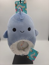 Squishmallow Samir The Whale Plush Slippers Youth Size 4/5 Blue Jazwares NEW