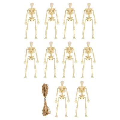 10pcs Halloween Skeleton Skull Bone Hanging Ornament Halloween Party Decoration