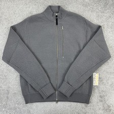 Nike Every Stitch Considered Sweater Mens Medium Gray Full Zip Merino Cashmere