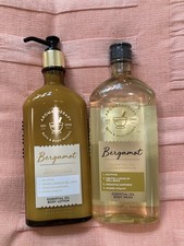 Bath  Body Works Aromatherapy Bergamot Body Wash and Lotion 2pc Set Full Sz NEW