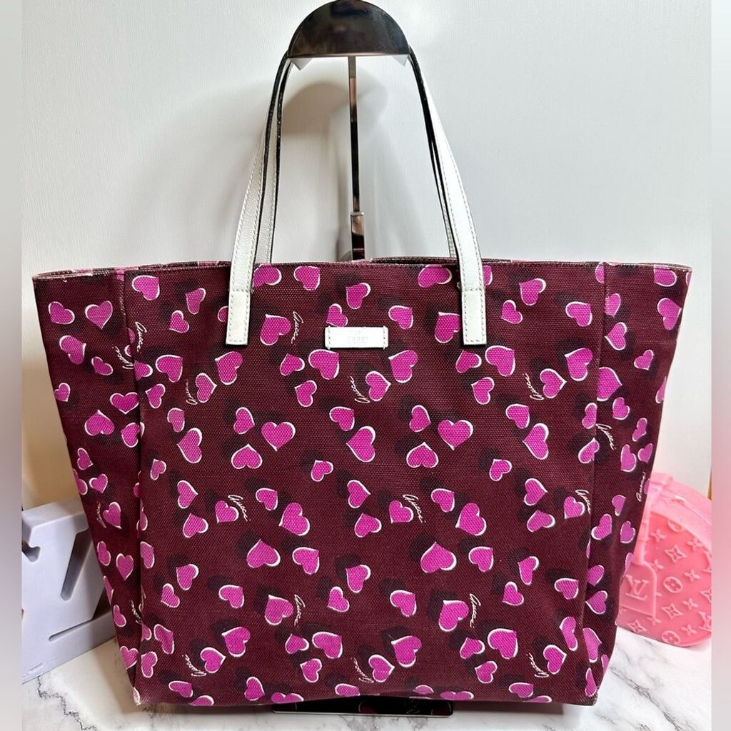 Limited Edition GUCCI Heartbeat Print Canvas Tote Bag | eBay