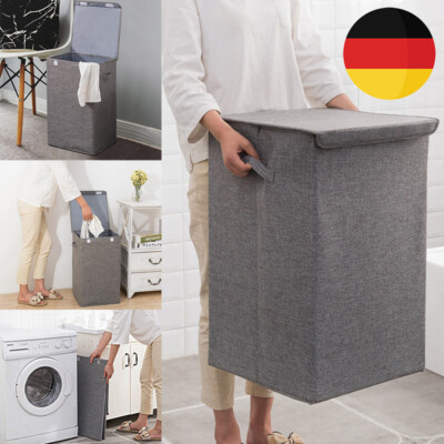 Wäschekorb mit Deckel Wäschesammler Wäschebox Wäschetruhe Laundry Hamper 100L DE