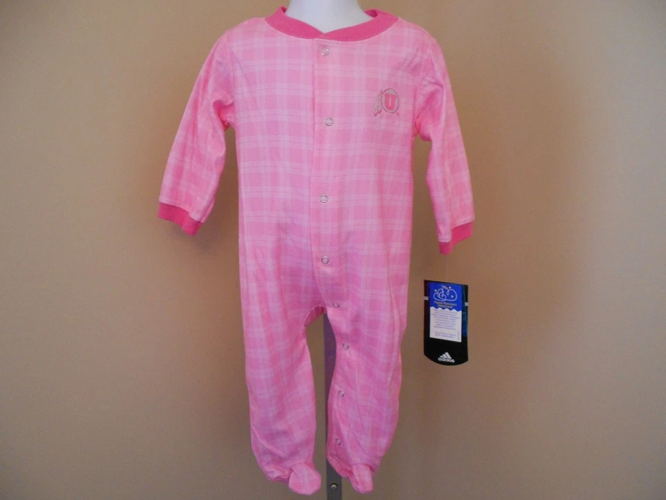 NUEVO pijama rosa para dormir University of Utah UTES NIÑO PEQUEÑO 18-24 meses Foto 2 de 4