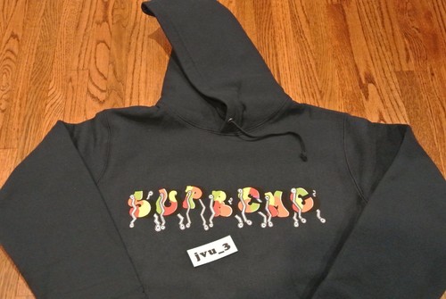NUEVA SUDADERA SUPREME BLADE CON CAPUCHA DE COCHE ENTERO MEDIANA AZUL MARINO FW16 caja cdg auténtica - Imagen 4 de 12