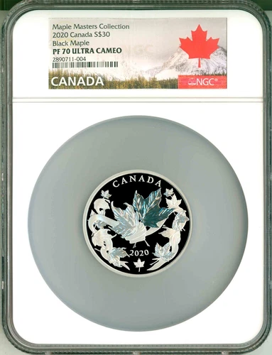 2020 Canada S$30 Maple Leaf Master's Collection 2Oz BLACK MAPLE RARE NGC PF70 UC