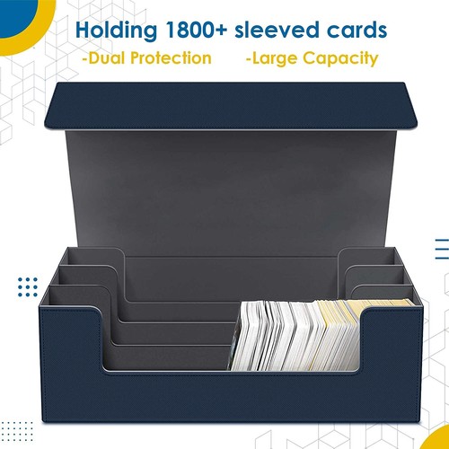 1800+ Card Deck Case Magnetic Card Storage Box Trading Card Holder Organizer US - Picture 23 of 34