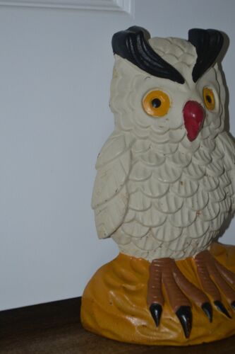 Cast Iron Owl Door Stop Heavy PAINTED 9" Super Cute - Picture 2 of 6