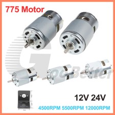 775 Large Torque High Power Motor 12V 24V DC 4500RPM 5500RPM 12000RPM Low Noise