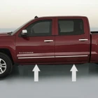 CHROME SIDE DOOR TRIM ROCKER PANEL MOLDING PACKAGE For CHEVY SILVERADO 14-19