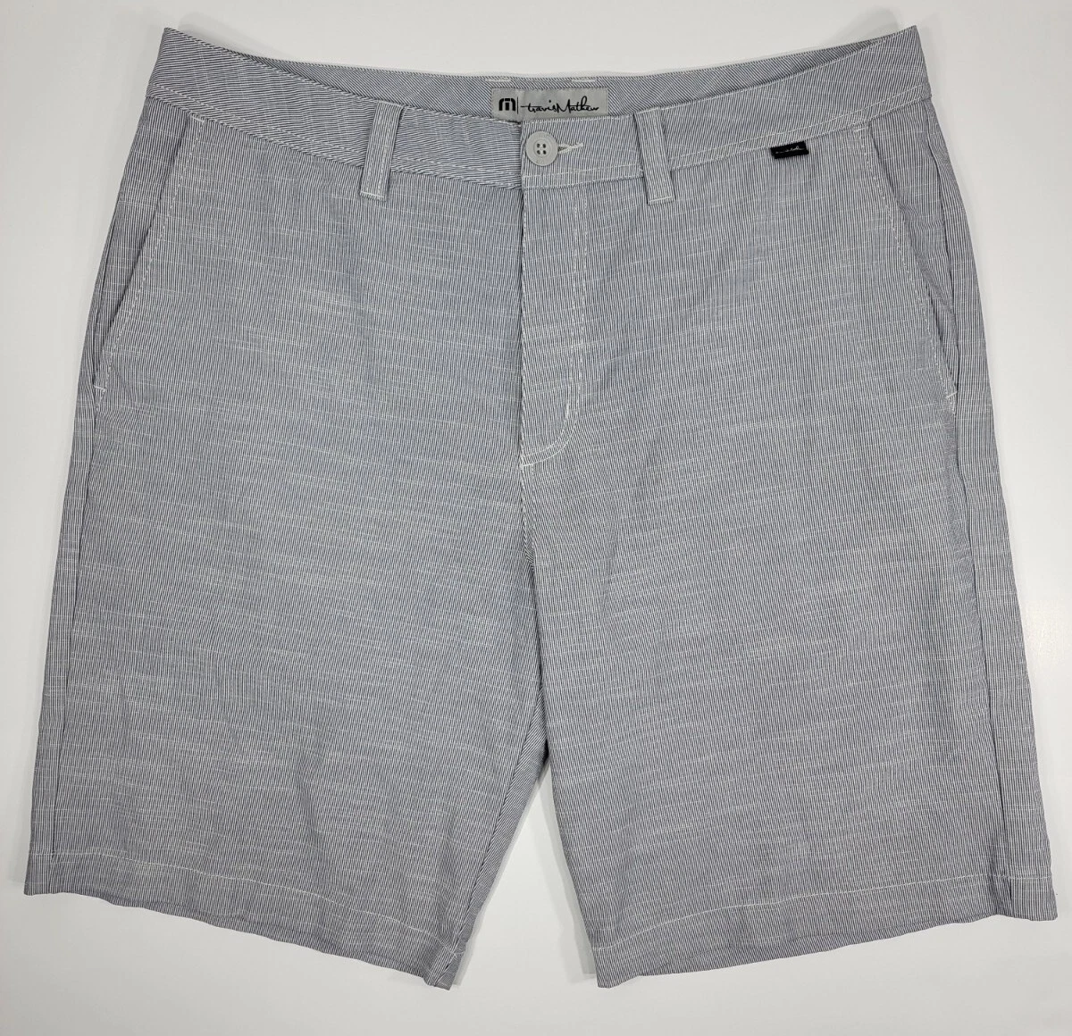 TRAVIS MATHEW Men's Size 34 Light Gray Stretch Golf Shorts Casual Lightweight