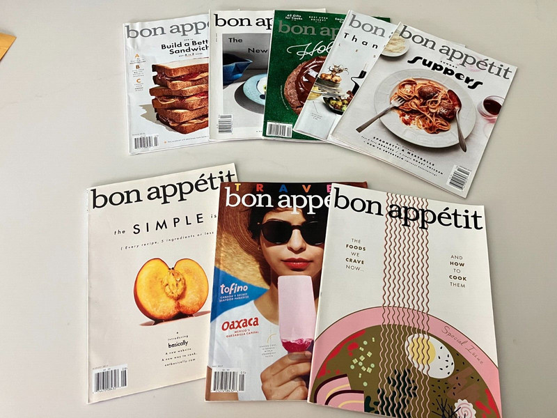 Bon Appetit Cooking Magazines Lot of 7 and Special Foods We Crave Edition