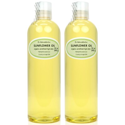 PURE UNREFINED SUNFLOWER OIL COLD PRESSED ORGANIC HIGH OLEIC FREE SHIPPING!!!