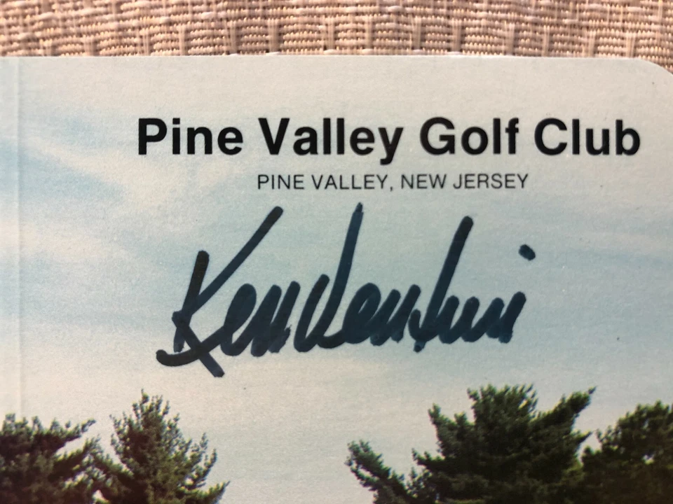 Клюшка для гольфа с автографом Кена Вентури из Pine Valley New Jersey Scorecard JSA - Изображение 2 из 4