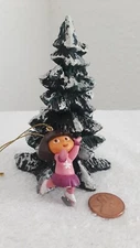 2004 American Greetings Ice Skating Dora The Explorer Mini Christmas Ornament