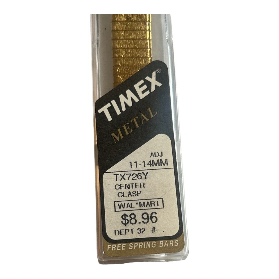Timex Goldtone 11-14mm Long Taper Ultra Flex Watch Band Reg To Long TX426Y READ - Image 2 of 4