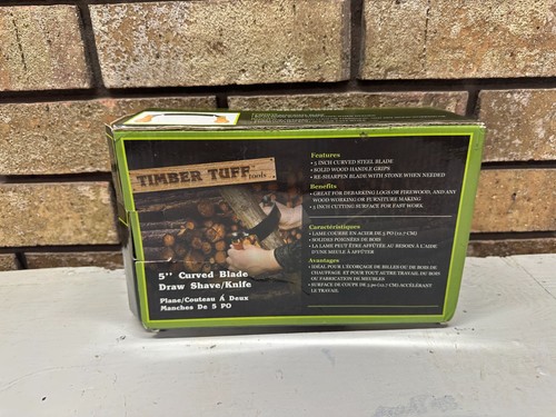 Timber Tuff 5 Inch Ultra Sharp Blade Heavy Duty Steel Curved Draw Shave ...