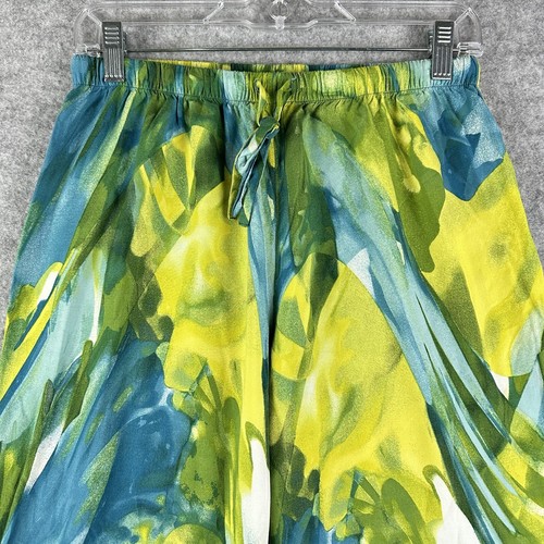 Natori Pajama Set Top Pants Womens Small Colorful Watercolor 2 Piece Rayon PJs - Picture 12 of 21