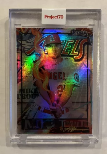 2021 Topps Project 70 Mike Trout #582 by King Saladeen Rainbow Foil /70