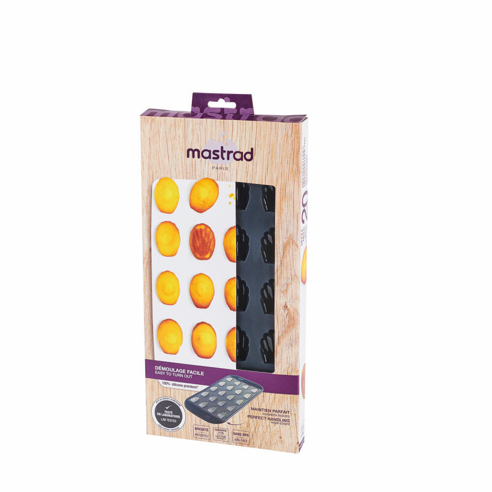 Mastrad Backform Für 20 Mini-Financiers – Aus Silikon, Hitzebeständig Bis 240°C, Spülmaschinenfest