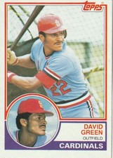 FREE SHIPPING-MINT-1983 Topps David Green #578 -PLUS CARDINALS BONUS CARDS