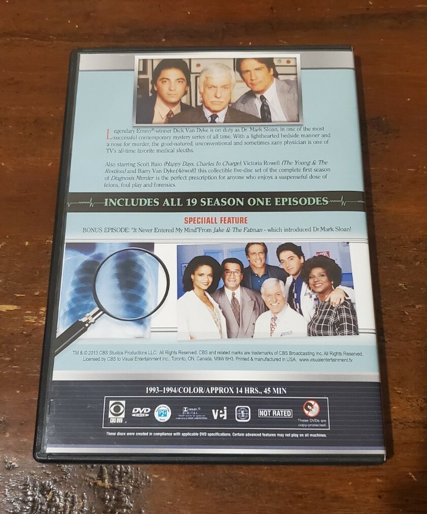 Diagnosis Murder - The Complete First Season (DVD, 2006, 5