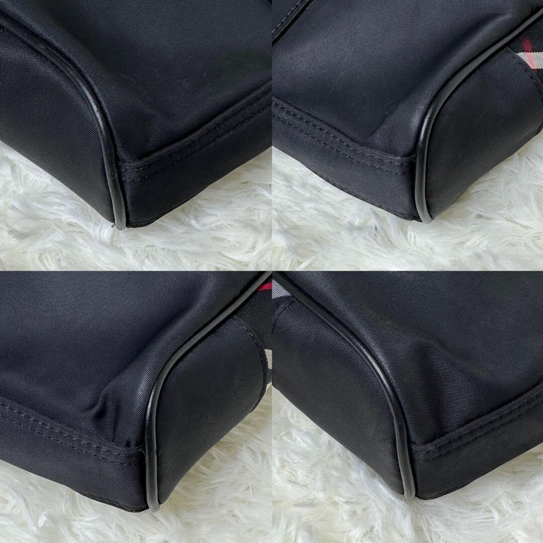 BURBERRY BLACK LABEL Shoulder Bag Nova Check LOGO Black Belt